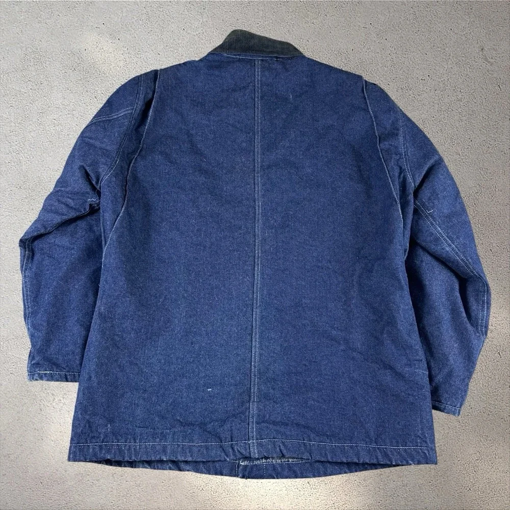 Vintage Dickies Denim Chore Jacket Men's Medium Blanket Lined Work Barn Coat